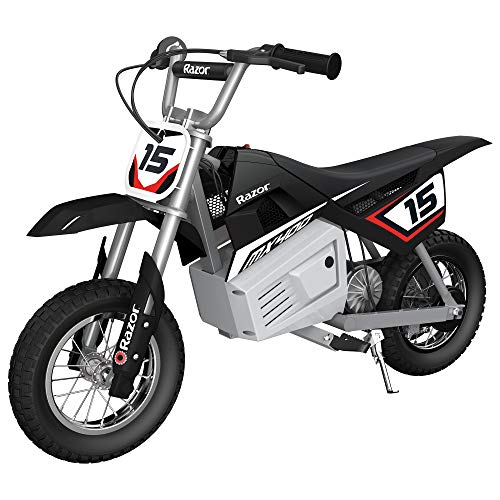 Book Cover Razor MX400 Dirt Rocket Kids Ride On 24V Electric Toy Motocross Motorcycle Dirt Bike, Speed 14 MPH, for Kids Ages 13+ or 140 Pounds Max Weight, Black
