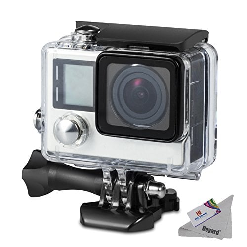 Book Cover Deyard Waterproof Housing Case for GoPro Hero 4 and Hero 3+ with Quick Release Mount and Thumbscrew for GoPro Hero 4 and Hero 3+ Action Camcorder - 45 Meters Underwater Photography