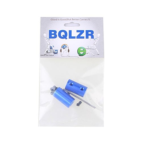 Book Cover BQLZR Blue 6mm To 6mm Aluminum Shaft Coupling Rigid Coupling Coupler Motor Connector With Spanner Pack of 2
