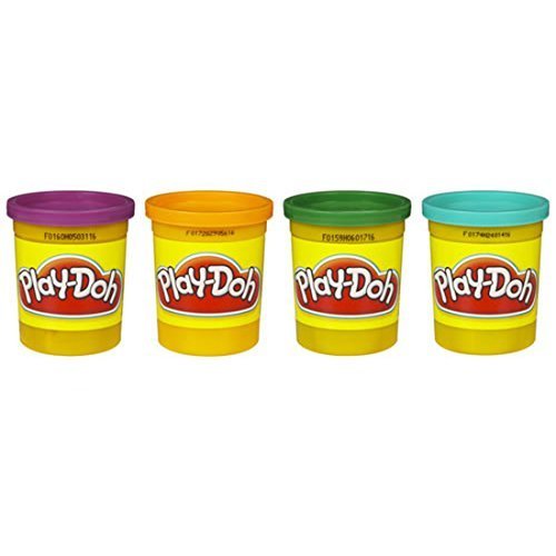 Book Cover Hasbro Play-Doh 4-Pack of Colors 16 Ounce Total - Purple, Orange, Green, Blue
