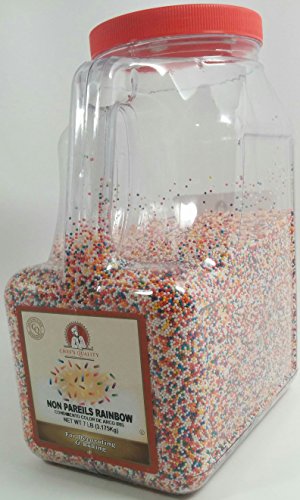 Book Cover Chef's Quality Rainbow Nonpareils (7 Pounds) For Decorating & Baking