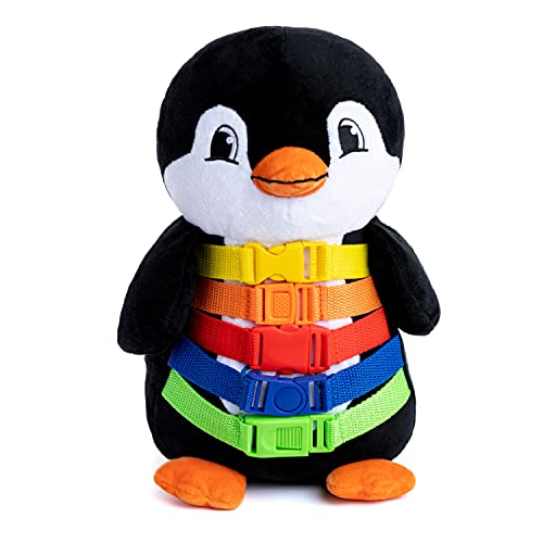 Book Cover Buckle Toys - Blizzard Penguin - Learning Activity Toy - Develop Motor Skills and Problem Solving - Counting and Color Recognition