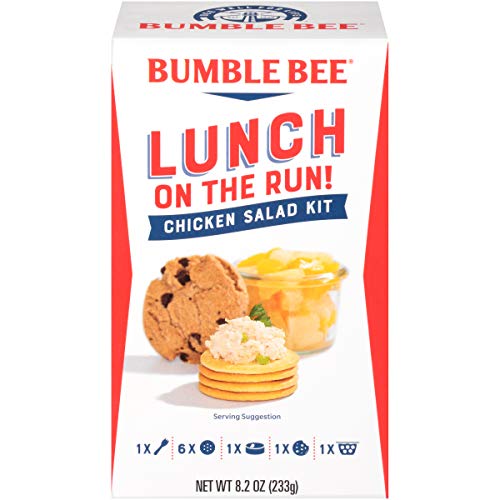 Book Cover BUMBLE BEE Lunch on The Run! Chicken Salad Lunch Kit, High Protein Lunch Kit, Canned Chicken Salad (packaging may Vary), 8.2 Ounce (Pack of 4)