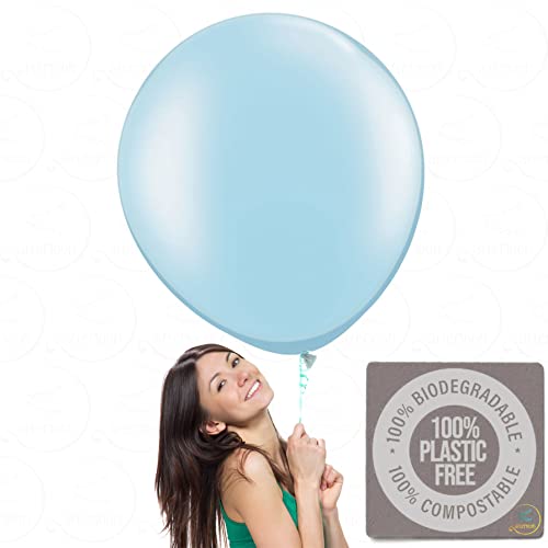 Book Cover Light Blue 36 Inch Giant Balloons 3 Pack Large Thickened Extra Strong Biodegradable Latex Jumbo Big Helium Float Baby Shower Gender Reveal Garland Arch Wedding Birthday Party Decorations