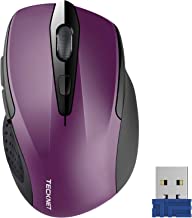 Book Cover TECKNET Pro 2.4G Ergonomic Wireless Optical Mouse with USB Nano Receiver for Laptop,PC,Computer,Chromebook,Notebook,6 Buttons,24 Months Battery Life, 2600 DPI, 5 Adjustment Levels