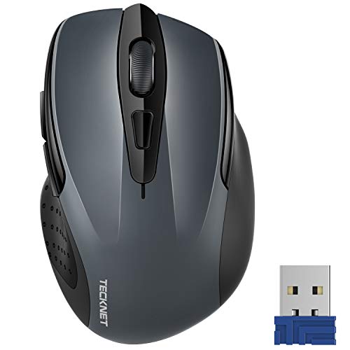 Book Cover TeckNet Pro 2.4G Ergonomic Wireless Mobile Optical Mouse with USB Nano Receiver for Laptop,PC,Computer,Chromebook,Macbook,Notebook,6 Buttons,24 Month Battery Life,5 DPI Adjustment Levels