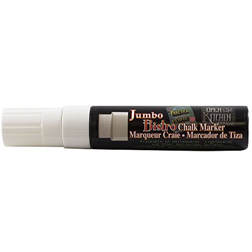 Book Cover JAM PAPER Dustless Erasable Chalk Markers - Jumbo Point Liquid Chalk Marker - White - Sold Individually