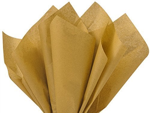 Book Cover Antique Gold Tissue Paper 15 Inch X 20 Inch - 100 Sheet Pack by Premium Tissue Paper