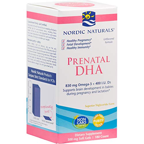 Book Cover Nordic Naturals - Prenatal DHA, Supports Brain Development in Babies During Pregnancy and Lactation, 180 Soft Gels (FFP)
