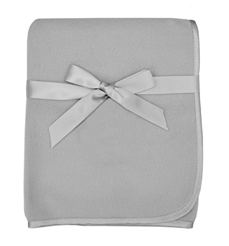 Book Cover American Baby Company Fleece Blanket, 30 x 30-Inch, Grey