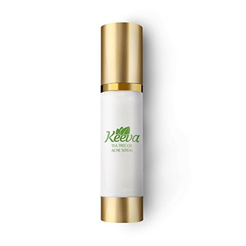 Book Cover Tea Tree Oil Acne Serum by Keeva - Treats Blemishes, Spots, Scars, Bacne, Pimples, Blackheads, Whiteheads with Natural & Organic Ingredients Only - Fastest Working Spot Treatment Online!