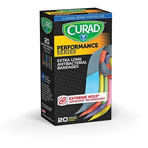 Book Cover Curad Performance Series Extreme Hold Antibacterial Fabric Bandages