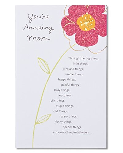 Book Cover American Greetings You're Amazing Birthday Card for Mom with Glitter