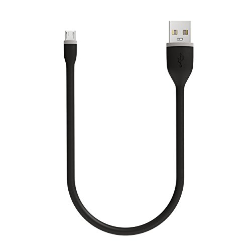Book Cover Satechi Flexible Micro USB to USB Cable compatible with Android, Windows, HTC, LG, Nexus and more (10 inches / 25cm) - Black