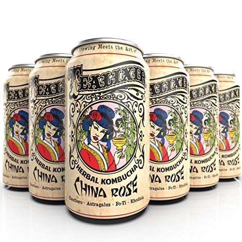 Book Cover Tealixir Herbal Kombucha Tea - China Rose - Inspired By Traditional Chinese Medicine, This Herbal Tonic Features Fo-Ti, Huang Qi, Eleuthro And Rhodiola~ 12 PACK