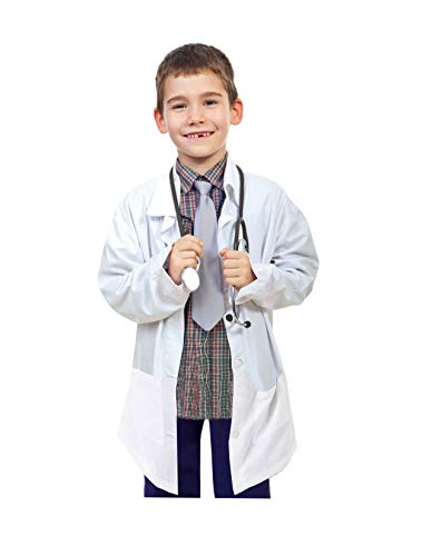 Book Cover Natural Uniforms Boys' Childrens Lab Coat-Halloween Fabric 8 to 10 White
