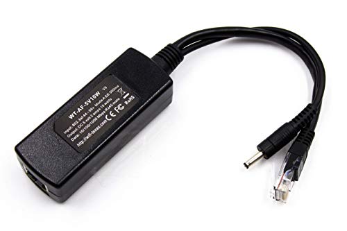 Book Cover PoE Texas 802.3af Power Over Ethernet PoE Splitter with 5 Volts 10 Watts Output - for 5V Non-PoE Security Camera and Devices Like Foscam, Sonoff, Tablet, USB, Dropcam, Raspberry Pi and Others