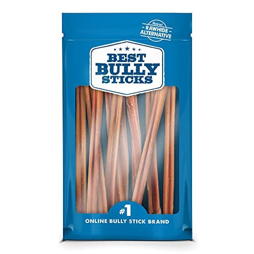 Book Cover Best Bully Sticks 12 Inch All-Natural Odor Free Bully Sticks for Dogs - 12” Fully Digestible, 100% Grass-Fed Beef, Grain and Rawhide Free | 12 Pack