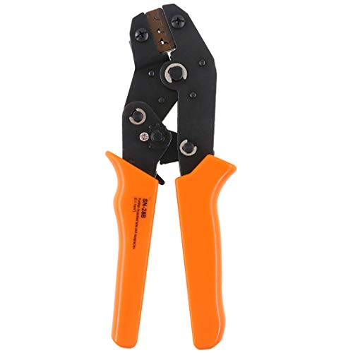 Book Cover Hilitchi Professional Pin Crimping Tool 2.54mm 3.96mm 28-18awg 0.1-1.0mm² Compatible with Dupont Terminals with Wire-electrode Cutting Die Insulated Terminal Crimper/Stripper/Cutter Tool
