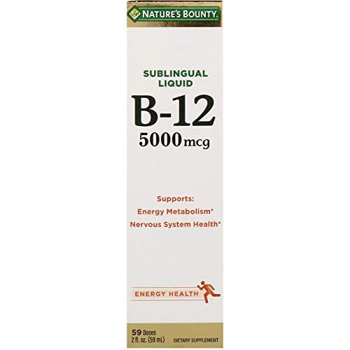 Book Cover Nature's Bounty, Super Strength B-12, 5000mcg, 2 OzÂ (Pack of 2)