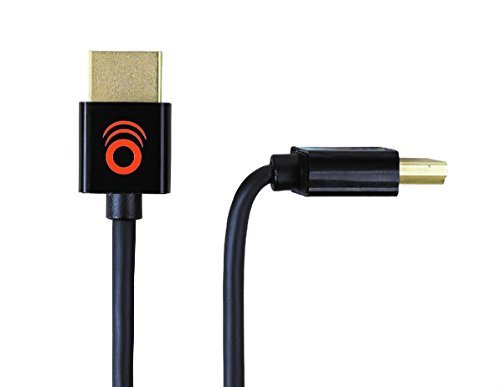 Book Cover ECHOGEAR 6' Ultra Slim Flexible HDMI Cable - High-Speed Supports Full 1080P, 4K, UltraHD, 3D, Ethernet, and Audio Return Channel - 6 feet - ECHO-ACSH6