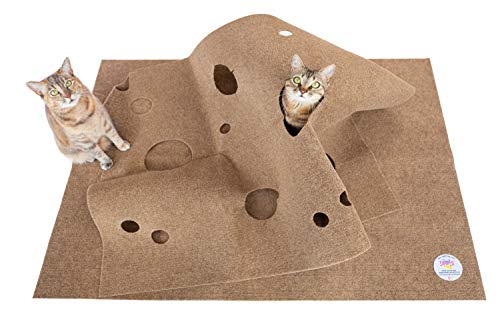 Book Cover SnugglyCat The Ripple Rug - Cat Activity Play Mat - Made in USA - Insulated Base Keeps Kitty Warm - Fun Interactive Play - Training - Scratching - Bed Mat