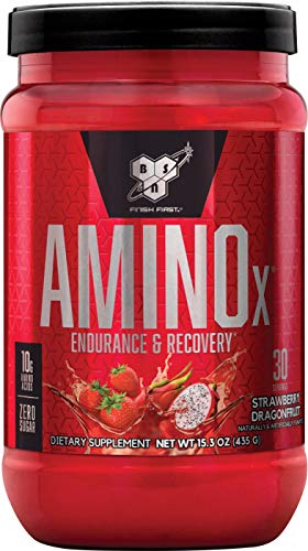 Book Cover BSN Amino X Muscle Recovery & Endurance Powder with BCAAs, 10 Grams of Amino Acids, Keto Friendly, Caffeine Free, Flavor: Strawberry Dragonfruit, 30 Servings (Packaging May Vary)
