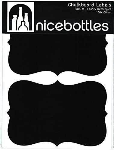Book Cover nicebottles Chalkboard Labels, Extra Large Fancy Rectangles - 4