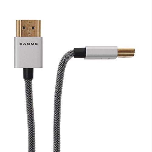 Book Cover Sanus Super Slim 4' HDMI cable - 4 Feet - 18 Gbps High-Speed Supports Full 1080P, 4K, UltraHD, 3D, Ethernet, and Audio Return Channel - SOA-SH4