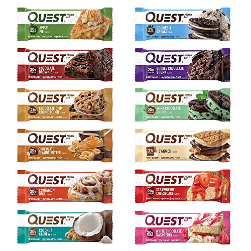 Book Cover Quest Nutrition Protein Bar, Best Seller Variety Pack, High Protein, Low Carb, Gluten Free, 12 Count