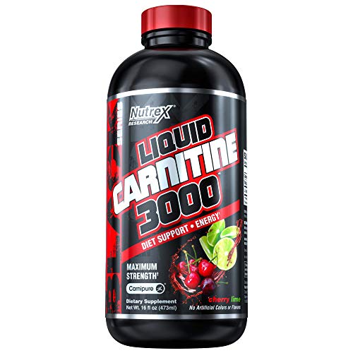 Book Cover Nutrex Research Liquid Carnitine 3000 | Premium Liquid Carnitine, Stimulant Free, Fat Loss Support | Cherry Lime