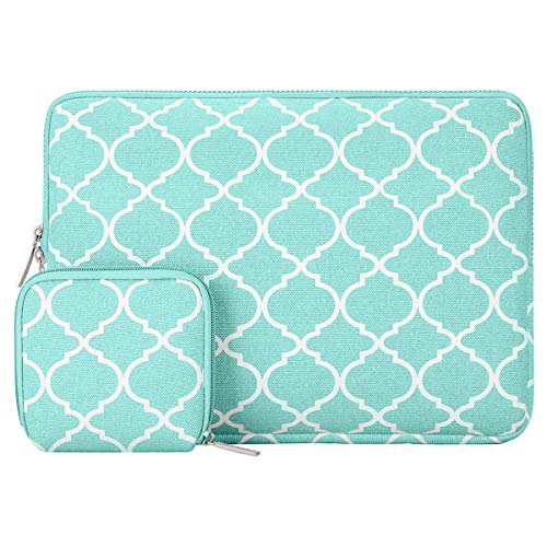 Book Cover Mosiso Quatrefoil Canvas Fabric Sleeve Case Bag Sleeve Laptop Sleeve Case Cover 13 - 13.3 Inches