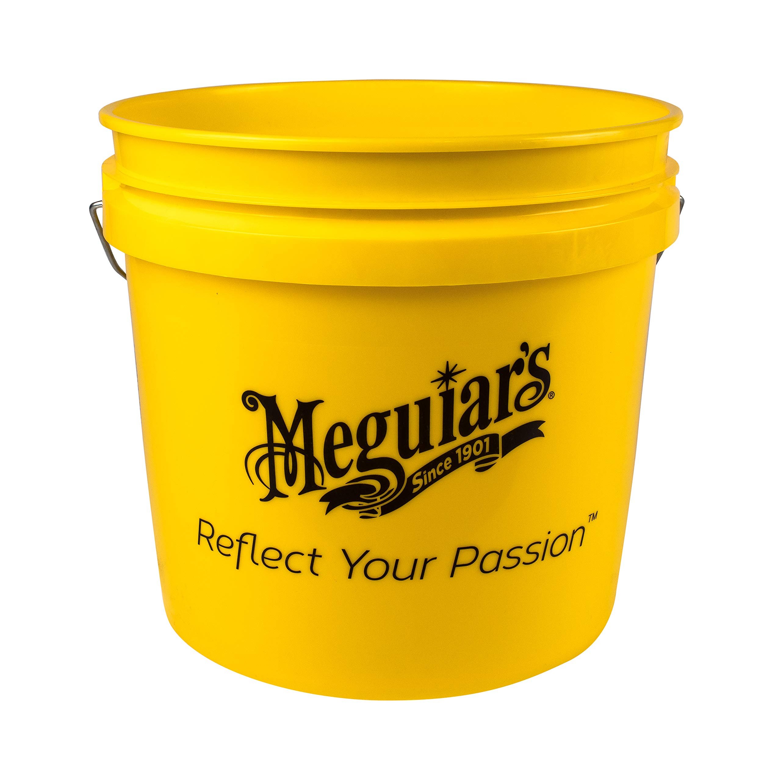 Book Cover Meguiar's Yellow Bucket, Car Wash Bucket for Water and Suds - 3.5 Gallon