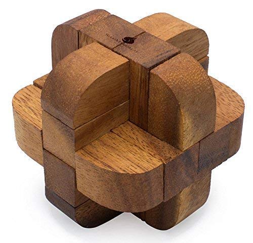 Book Cover Neutron: Wooden Puzzle for Adults 3D Brain Teaser Interlocking Game Handmade Educational Problem-Solving Game for Adults. Corporate Desk Accent for Office Wood Mechanical Puzzle