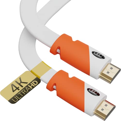 Book Cover Flat HDMI Cable 35 ft - High Speed Hdmi Cord - Supports, 4K Video, 3D, 2160p - HDMI Latest Standard - CL3 Rated - 35 Feet
