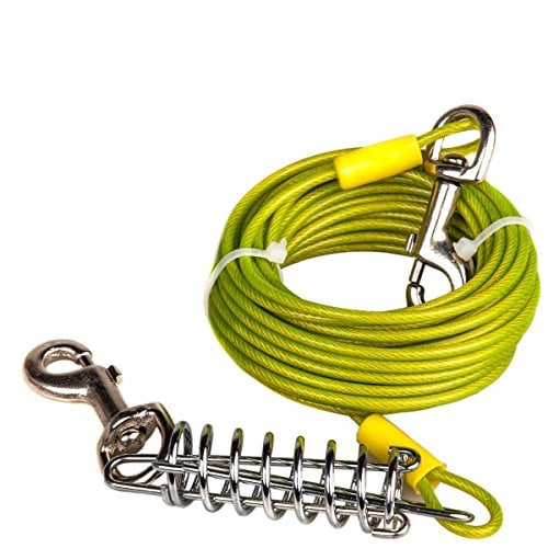 Book Cover Favorite Tie Out Cable for Dogs, 30-feet, 3 Colors
