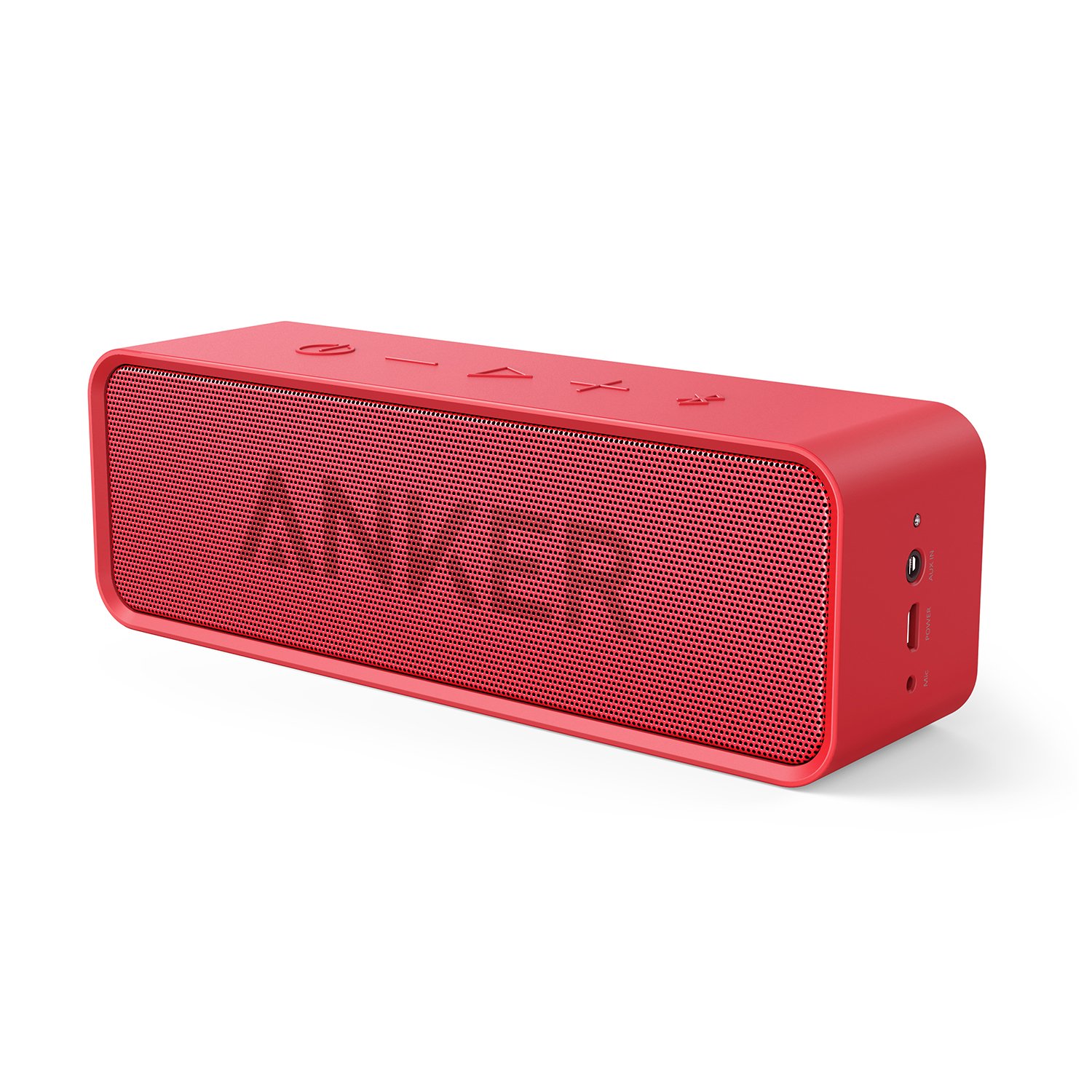 Book Cover Anker Soundcore 24-Hour Playtime Bluetooth Speaker with 10W Limited Output, Stereo Sound, Rich Bass, 66 ft Bluetooth Range, Built-in Mic. Portable Wireless Speaker for iPhone, Samsung, and More - Red Red Speaker