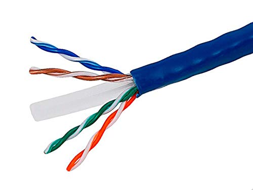 Book Cover Monoprice Cat6 Ethernet Bulk Cable - Network Internet Cord - Solid, 500Mhz, UTP, CMR, Riser Rated,  Pure Bare Copper Wire, 23AWG, 500ft, Blue