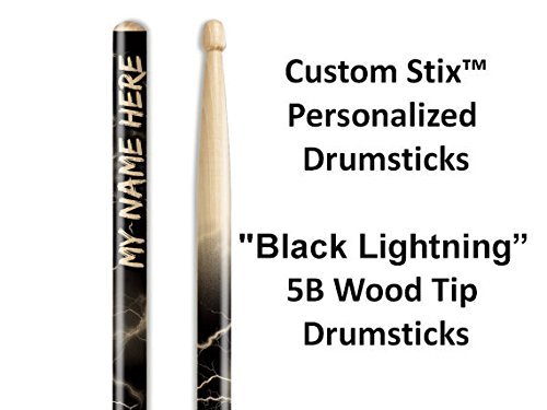 Book Cover Personalized Drumsticks (1 Pair with Each Order) Lightning custom drumsticks