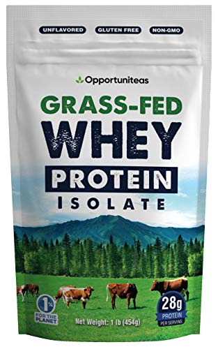 Book Cover Grass Fed Whey Protein Powder Isolate - Unflavored - Low Carb Keto & Paleo Diet Friendly - Pure Grass-Fed Protein for Shakes, Smoothies, Drinks & Recipes- Non GMO & Gluten Free - 1 Pound