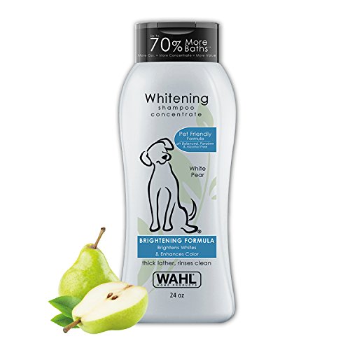 Book Cover Wahl White Pear Brightening Shampoo for Pets - Whitening & Animal Odor Control with Silky Smooth Results for Grooming Dirty Dogs - 24 Oz