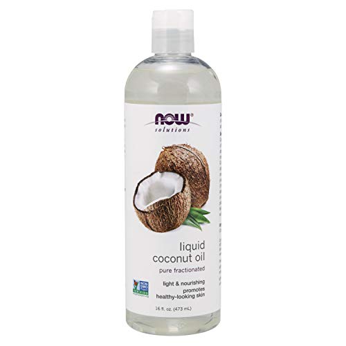 Book Cover Now Solutions, Liquid Coconut Oil, Light and Nourishing, Promotes Healthy-Looking Skin and Hair, 16-Ounce