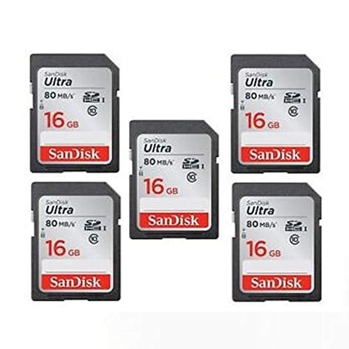 Book Cover 5x Genuine SanDisk Ultra 16GB Class 10 SDHC Flash Memory Card