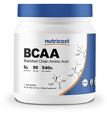 Book Cover Nutricost BCAA Powder 2:1:1 (Unflavored) 90 Servings - High Quality Branched Chain Amino Acids