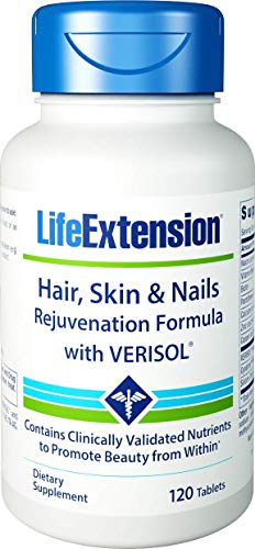 Book Cover Life Extension Hair, Skin & Nails Rejuvenation Formula with VERISOL Multi-Nutrient Support for Lasting Beauty 120 Tablets