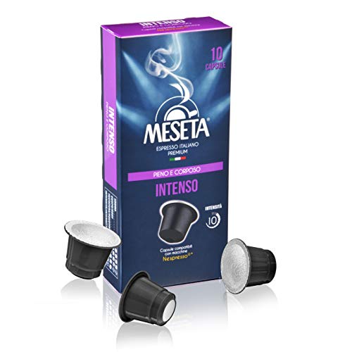 Book Cover Nespresso Compatible Capsules 60 Meseta Intenso Capsules of Gourmet Italian Espresso Compatible with Nespresso Machine .