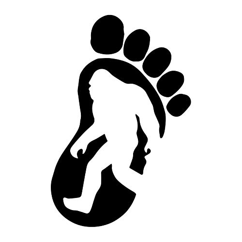 Book Cover Vool Yeti Bigfoot Footprint Sasquatch Vinyl Decal Sticker for Car Truck 4x4 Off Road 5.5