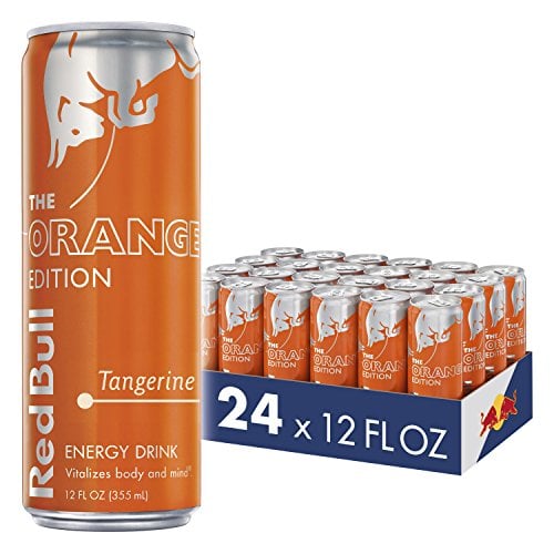 Book Cover Red Bull Energy Drink, Tangerine, 24 Pack of 12 Fl Oz, Orange Edition