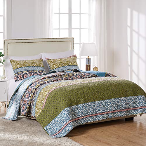 Book Cover Greenland Home Shangri-La Quilt Set, 3-Piece King/Cal King