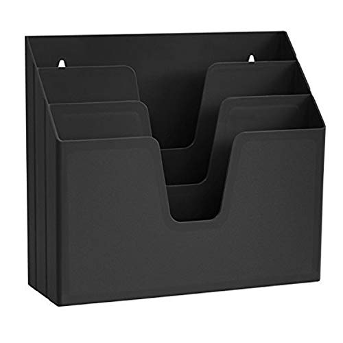 Book Cover Acrimet Horizontal Triple File Folder Organizer (Black Color)